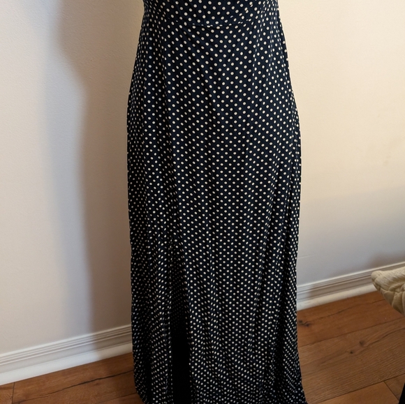 Maxi Blue Polka Dot Dress - Picture 2 of 2
